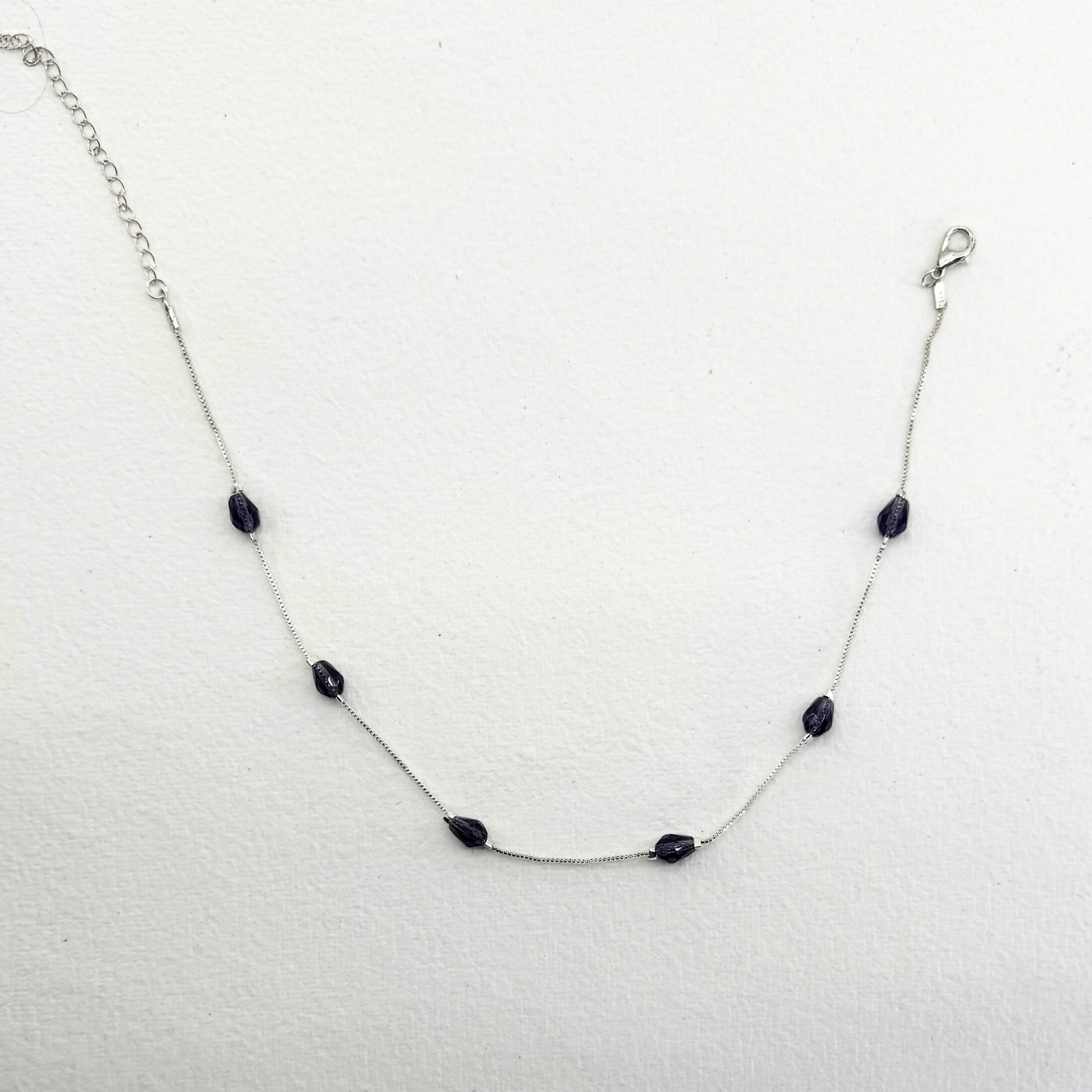 Purple Stone Fall Necklace